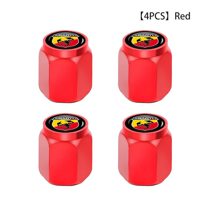 For Abarth Car Wheel Tire Valve Caps Stem Case Auto Logo Styling FIAT 500 Tipo FR Panda Argo Freemont Bravo Punto