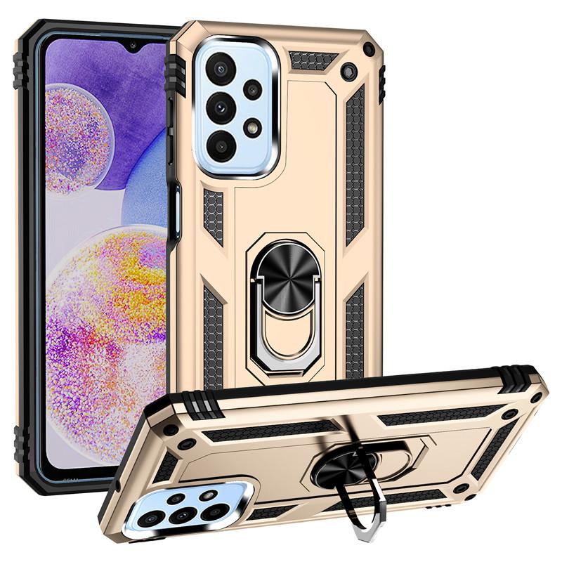 Для Samsung Galaxy A23 чехол металлическое кольцо бронированный противоударный чехол для Samsung A23 A 23 GalaxyA23 SM-A235F автомобильный магнитный держатель чехол