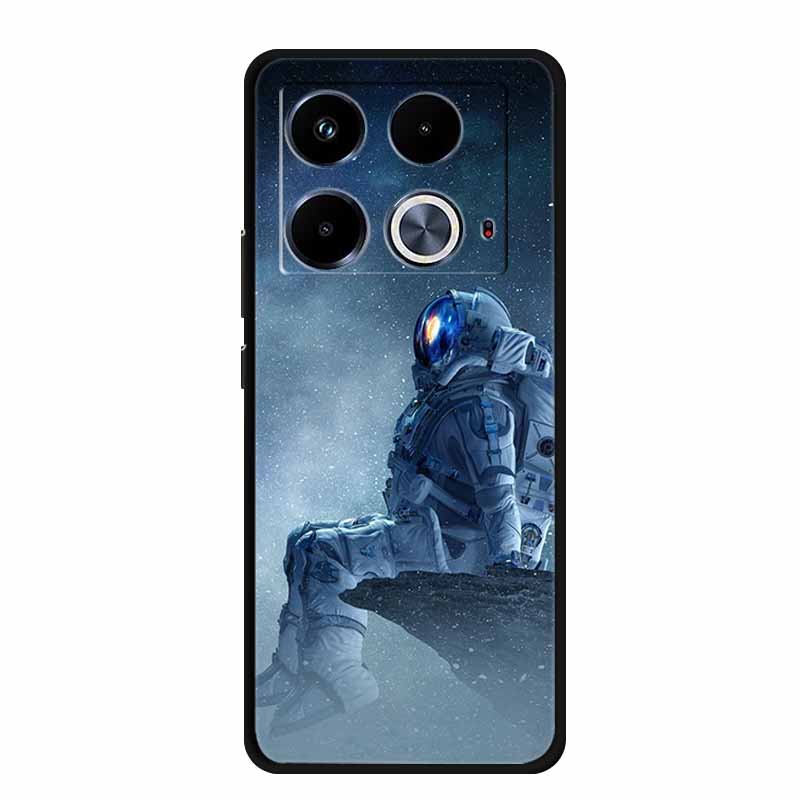 For Infinix Note 40 Case X6853 Space Soft Silicone TPU Astronaut Back Cover Phone Cases For Infinix Note 40 Pro 5G 4G Coque Para