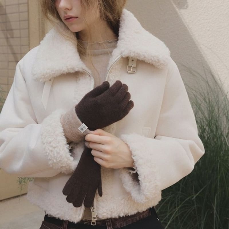 TWEE [TWEE] Перчатки без пальцев с цветными блоками Carend