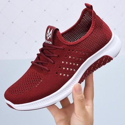 Женские летние сетчатые туфли: Дышащие, Модные, Повседневные Спортивные Кроссовки для Людей Среднего и Пожилого Возраста