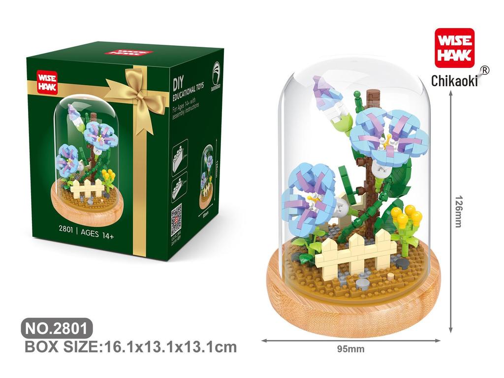 Micro Particle Building Blocks: Sunflower and Rose Bouquet for Valentine's, Qixi, Teacher's Day, and Christmas.