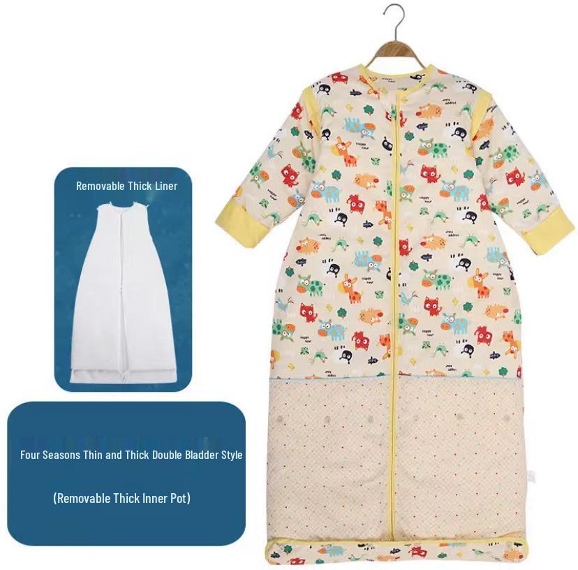 Оформление: Детский спальный мешок из чистого хлопка – Всесезонный, Толстый, Одеяло против пинков для детей среднего и большого возраста с бесплатной доставкой!