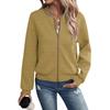 Womens Long Sleeve Zip Up Sweatshirts Jackets Full Zipper Lightweight Jacket Casual Pocket Loose Outwear Coat
