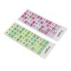 2pcs Keyboard Stickers Colorful English Language Dustproof Waterproof Coating PVC Material Computer Keycaps Stickers