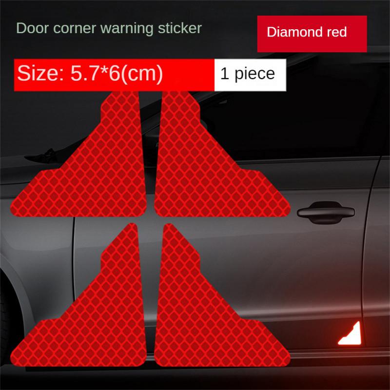 Светоотражающая наклейка на угол двери автомобиля, водонепроницаемая, защищающая от царапин и столкновений, предупреждающие наклейки, наклейки для защиты двери автомобиля