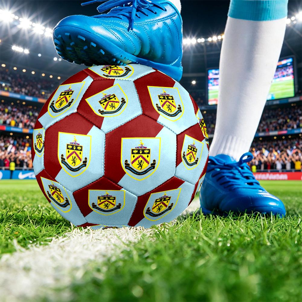 Футбольный мяч Burnley Football, размер 5, с принтом, противоскользящий, для взрослых, сувенир для футбольных фанатов