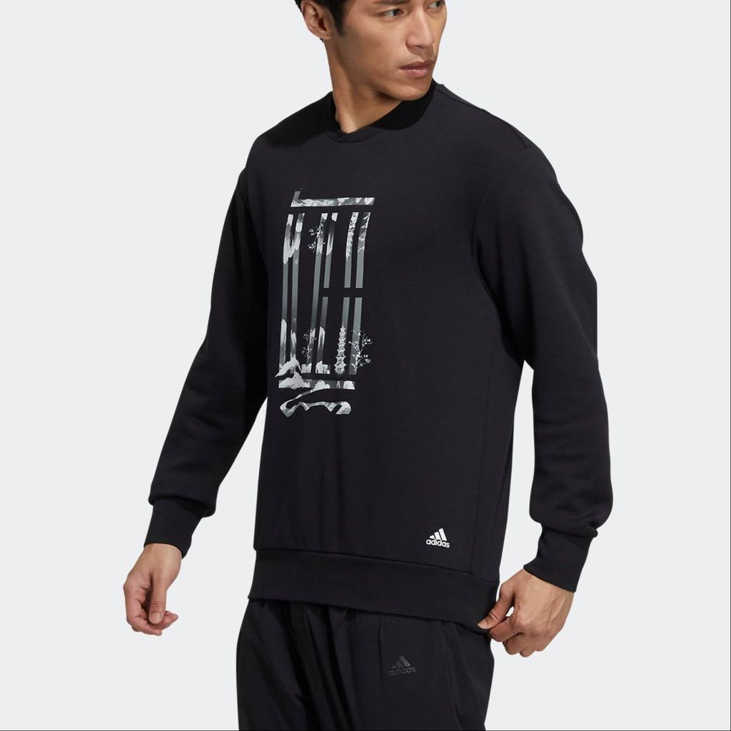 adidas Толстовка с логотипом Мужские топы Черный H39289