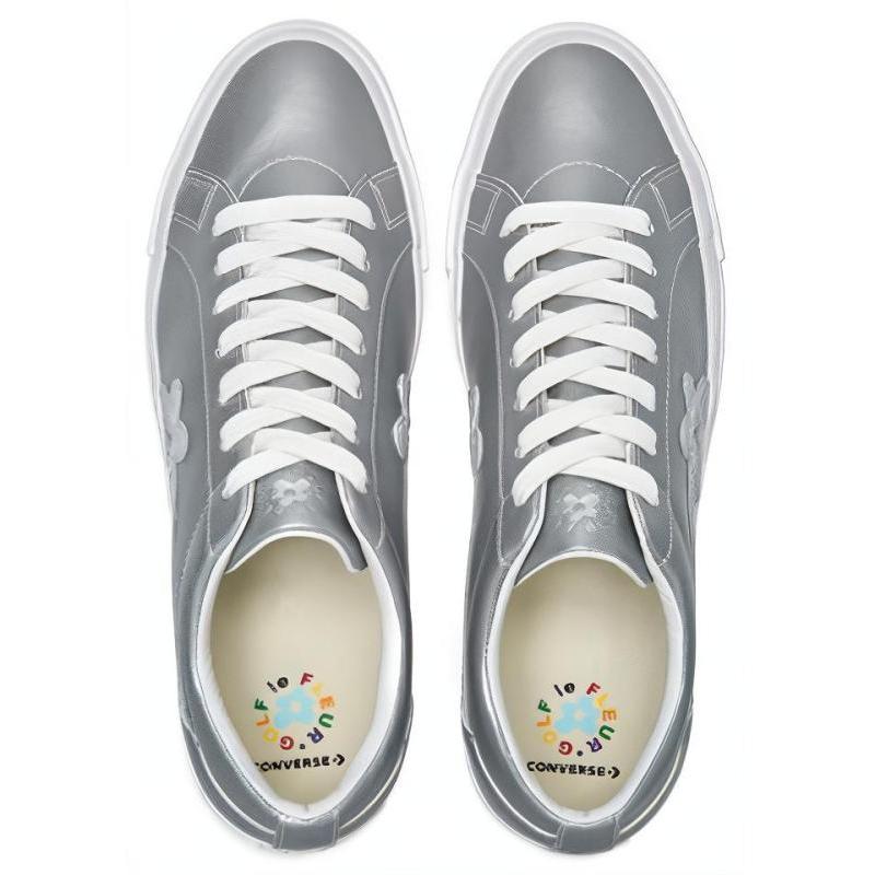 Golf Le Fleur x Converse One Star Ox Маленький цветок Коллаборационные 3M Светоотражающие Низкие кеды Унисекс Серебристый