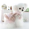 Pet Dog Plaid Flower Maid Dress Cat Dresses Maltese Cute Style Floral Dress Dog Clothes for Small Dogs Puppy Clothes