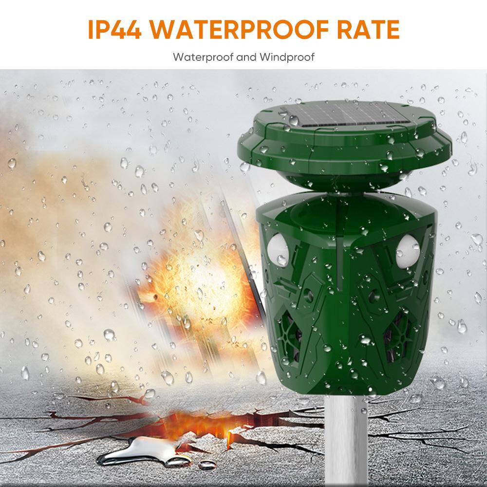 360 Degrees Solar Power and USB Charging Waterproof Dog Repellent Ultrasonic Cat Repeller