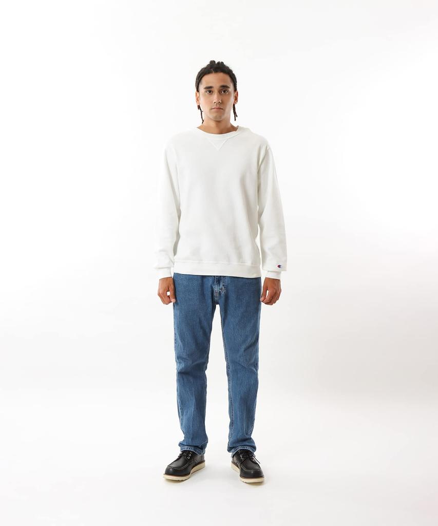 Champion 9oz USA Crew Neck Oxford Size Long Classic Seasonless Men's Sweatshirt, Gray, M, C5-P001, Sleeve, Fleece-Lined, V-Gauze,