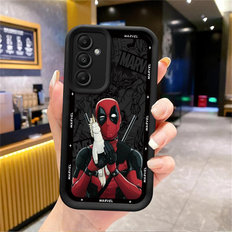 Чехол для телефона Marvel Deadpool для Samsung Galaxy A15 A25 A35 A55 A51 A71 A72 A73 A52 A52s A53 A54 Мягкий 4G 5G Мягкая накладка