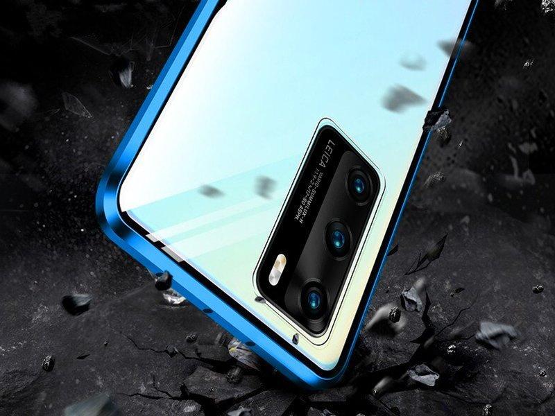 Dr.Fit Double-Sided Magnetic Glass Case for Huawei P40 Blue