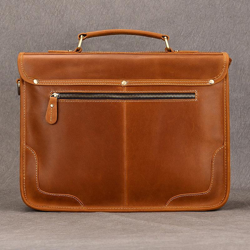 Новый дизайнерский кожаный портфель для ноутбука из натуральной кожи Мужская сумка для компьютера Рабочие сумки-тоут Мужской Мужской 14-дюймовая сумка через плечо