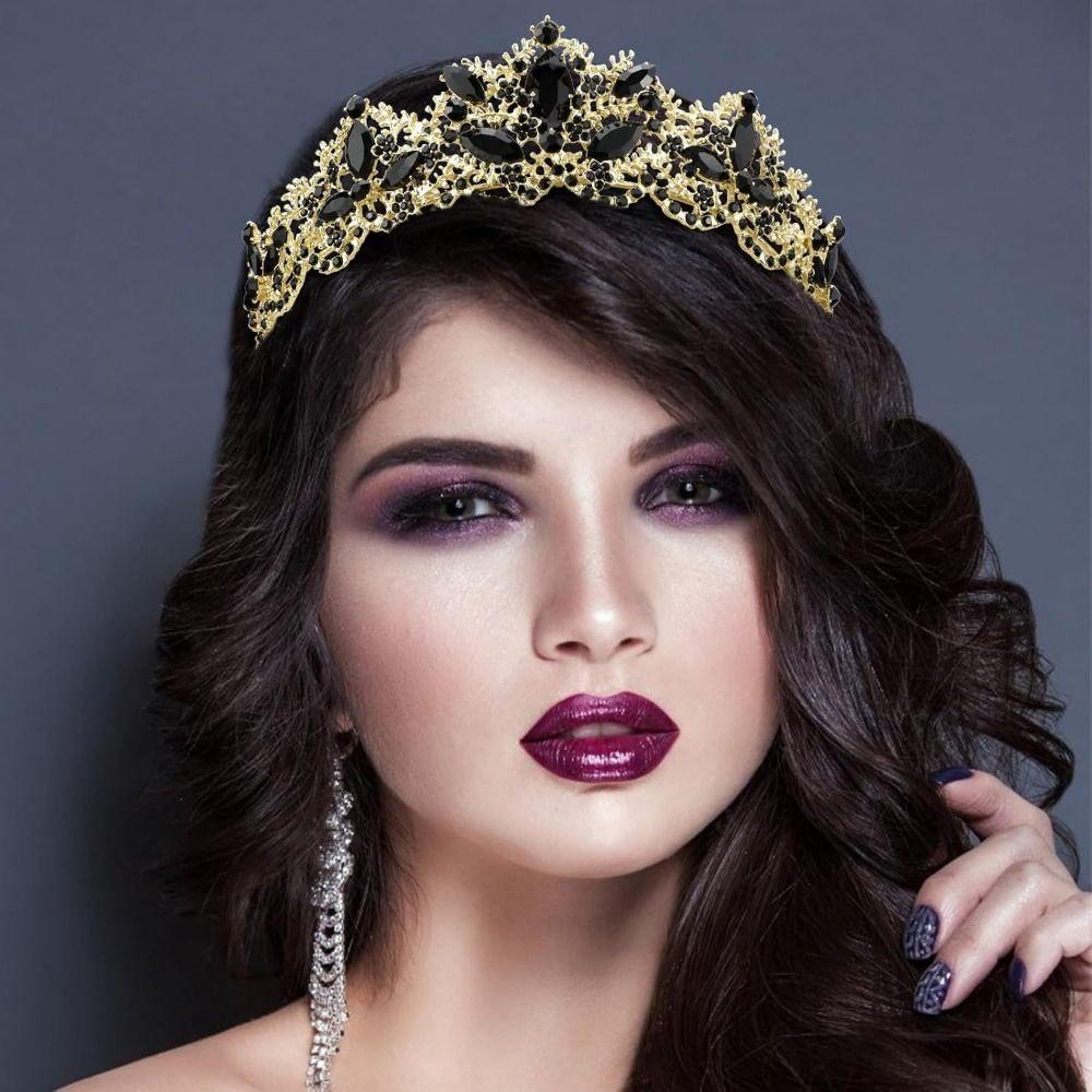 Elegant Bridal Princess Crown Sparkling Wedding Head Wear Baroque Queen Tiaras Birthday Party