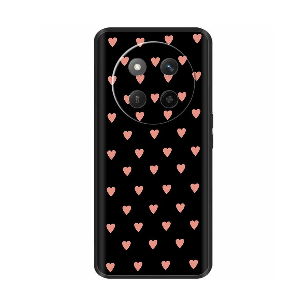 Чехол для Honor X60 5G Черный Силиконовый Мягкий Роскошный Задняя Крышка Телефона для Huawei Honor X60 Pro Расписной Ударопрочный Корпус Чехлы Para