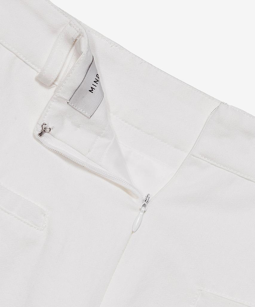 Mind Bridge Woman [W][Belt Included] A-Line Belted White Skirt