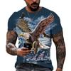 New Animal Print Men T Shirt 3D Eagle Print T-shirt Summer Casual Short Sleeve Retro Harajuku Oversized Clothing Tops
