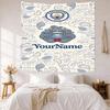 Manchester City Custom Your Name Wall Decor Tapestry Art For Pet Memorial Birthdaywedding Party Backdrop Family Gift