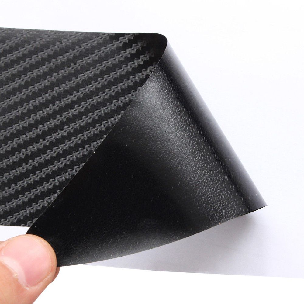 Hot Auto Protector Sill Scuff Cover 3D Carbon Fiber Car Plate Sticker Trunk Protection Strip
