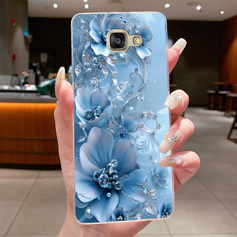 For Samsung Galaxy A5 2016 A3 2016 A7 2017 Case Flower Butterfly Soft Silicone Clear TPU Cover For Samsung A3 A5 2017 Cases Capa