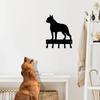 1pc Boston Terrier Dog Key Rack & Leash Hanger - 9 Inch/6 Inch Wide Metal Wall Art for Stylish Organization