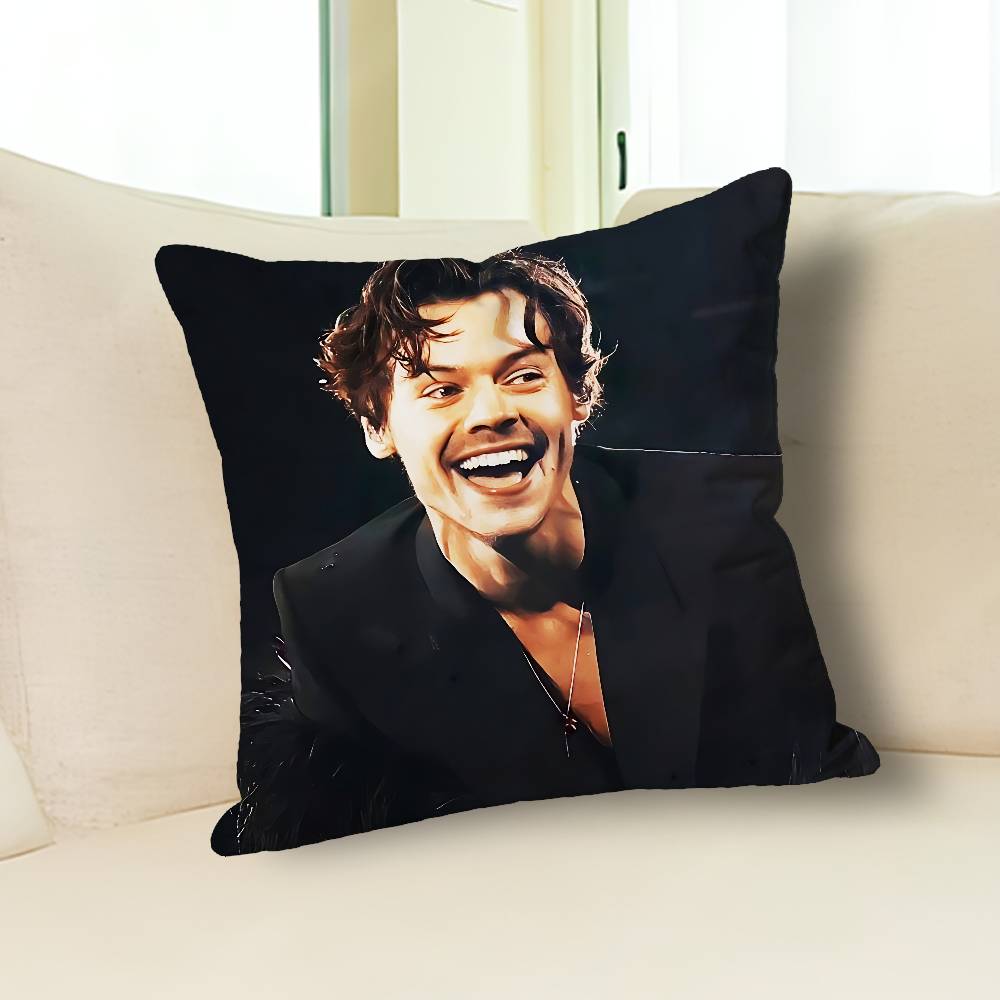 Наволочки для подушек с изображением певца H-Harry S-Styles для спальни, гостиной, дивана, домашнего декора. Полиэстеровая наволочка на молнии