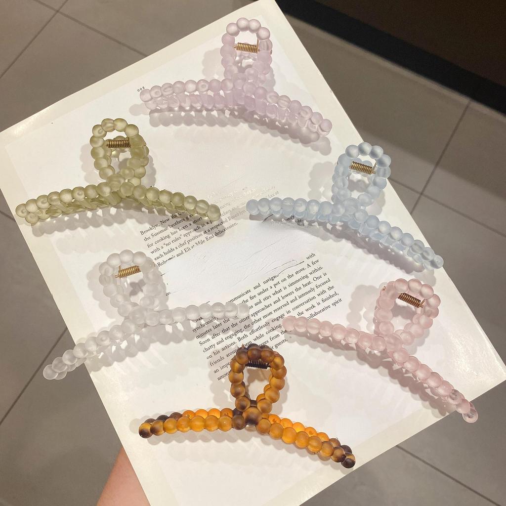 Матовые большие когти для волос, акриловые прозрачные заколки для волос, заколки в виде крабов, заколки для волос, головные уборы для женщин и девочек, корейские аксессуары для волос