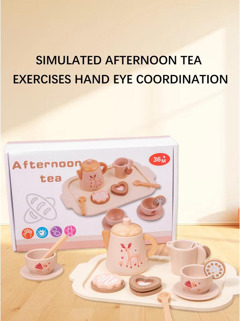 Children's Wooden Tea Set: Interactive Role Play & Cognitive Development Toy