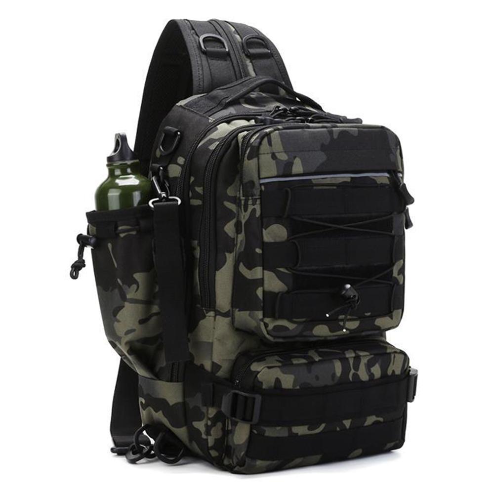 Fishing Tackle Backpack Storage Bag Outdoor Shoulder Backpack Water Resistant Fishing Gear Bag Cross Body Sling Bag