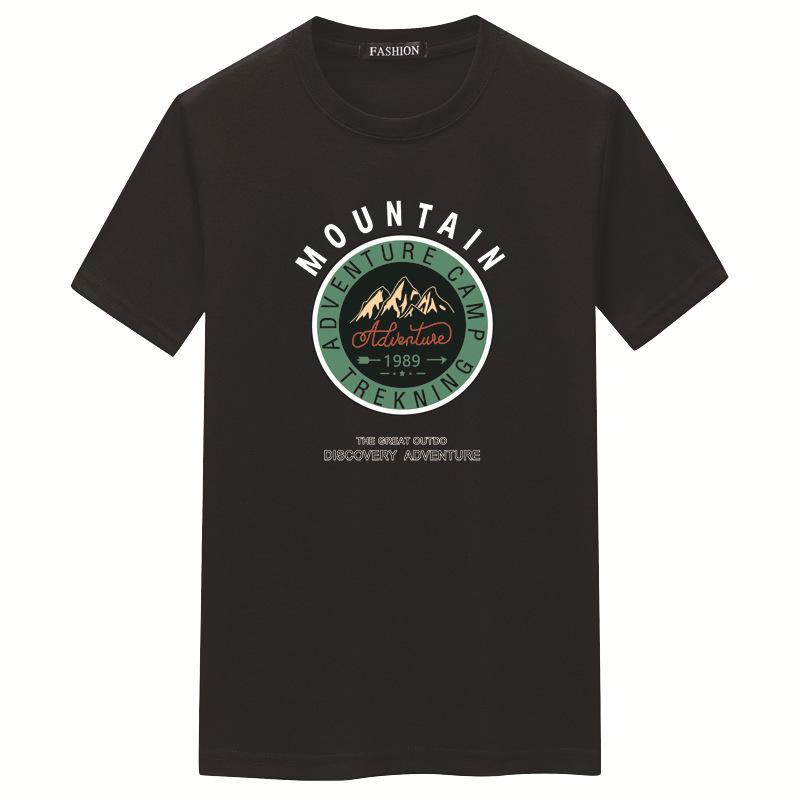 Мужская модная летняя футболка свободного кроя с принтом «Горы»