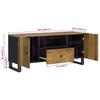 TV Stand 105 x 33.5 x 46 cm Solid Mango Wood & Engineered Wood
