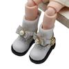 1 Pair Mini Obitsu 11 Doll Boots Golden Buttons 1/12 Bjd Doll Boots  Children