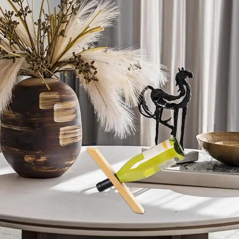 Бамбуковый продукт Баланс Красного вина Стойка для одной бутылки вина Декор Креативный стенд для бутылки вина Украшение