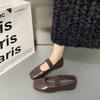 Square Toe Women Flats Shoes Mary Jane Shoes Fashion Shallow Elastic Band Spring Autumn Ladies Comfort Soft Sole Shoes