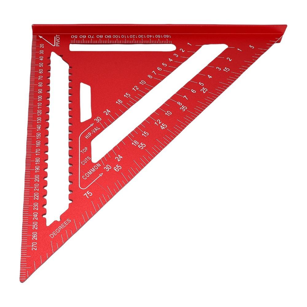 12 Inch Rafter Square Aluminum Alloy Carpenter Square Triangle Angle Protractor Carpentry