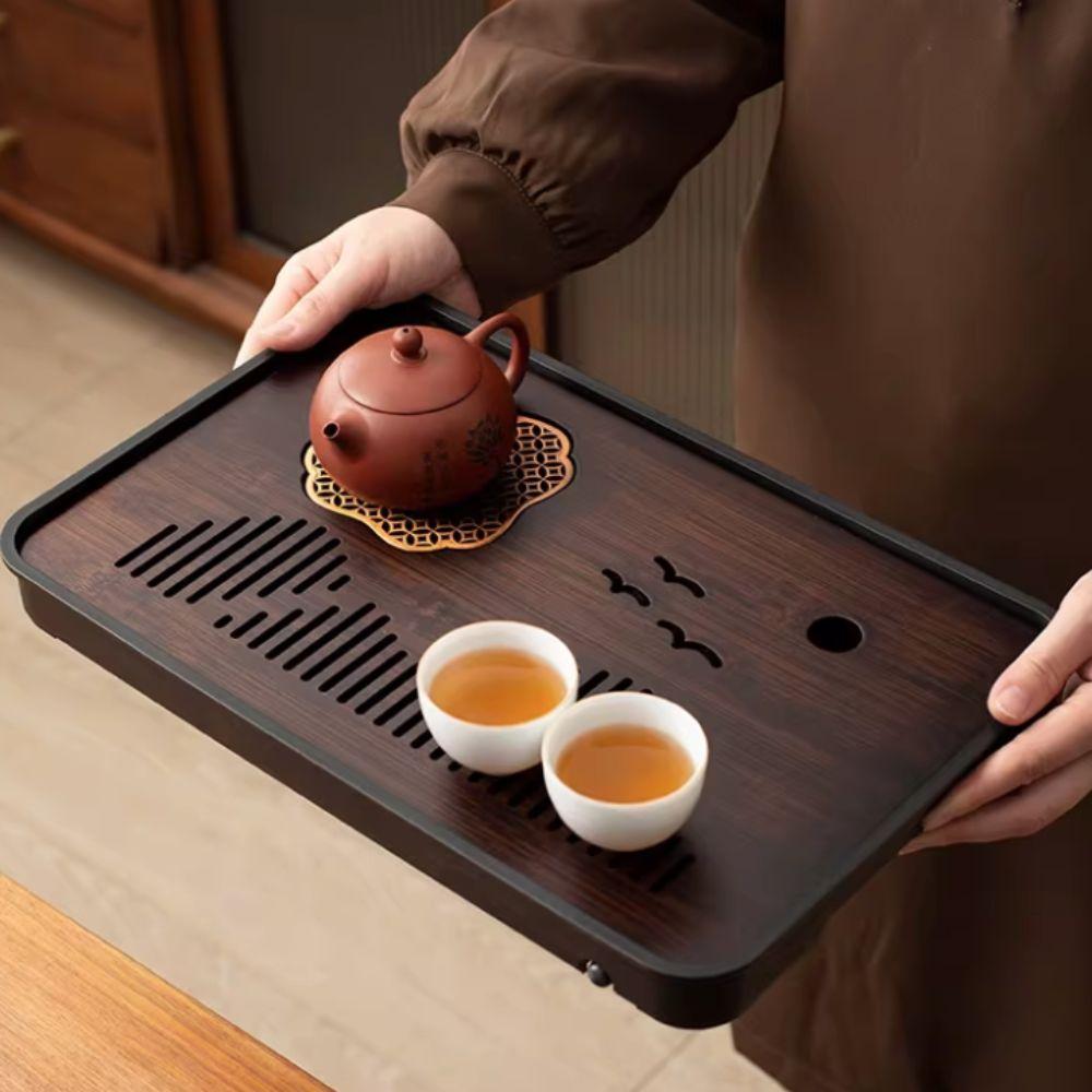 Rectangular Tea Serving Plate Japanese Style Water Storage Tea Tray Tea Platform  Tea Room