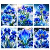 New Arrivals 5d Diamond Painting Blue Red Iris Diamond Art Flowers Embroidery Diamond Mosaic Full Cross Stitch Home Decor