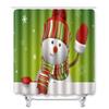 Christmas Bathroom Shower Curtain Four-Piece Combination Floor Mat Bathroom Water Absorbent Non-Slip Door Mat Bedroom Carpet