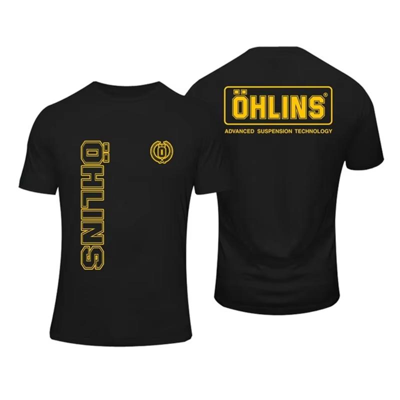 Amazing Men's T-shirt Ohlins Shock Suspension Car Motorcycle Sport Racing T Shirt Summer Casual Men women Short sleeve Tees