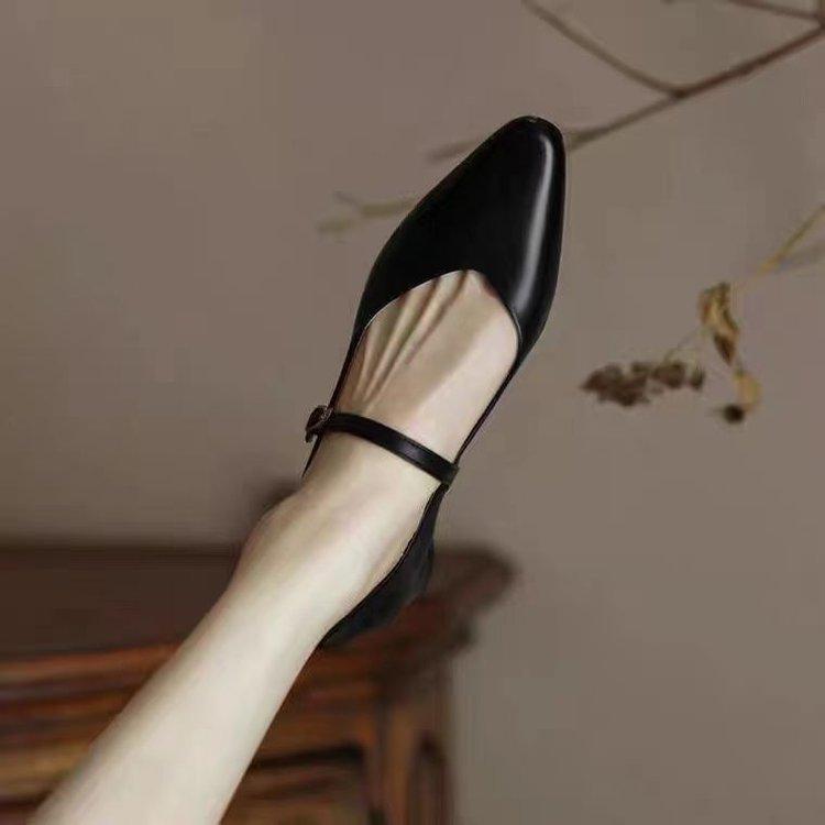 Женская обувь Туфли Мэри Джейн с острым носком и квадратным каблуком Scarpe Donna Con Tacco Туфли Лолита Туфли-лодочки Женская обувь Zapatos