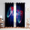 2PCS Living Room, Bedroom, Gaming Room, Cool Game Controller Printed Curtains, Light-Transmitting Decorative Custom Curtains
