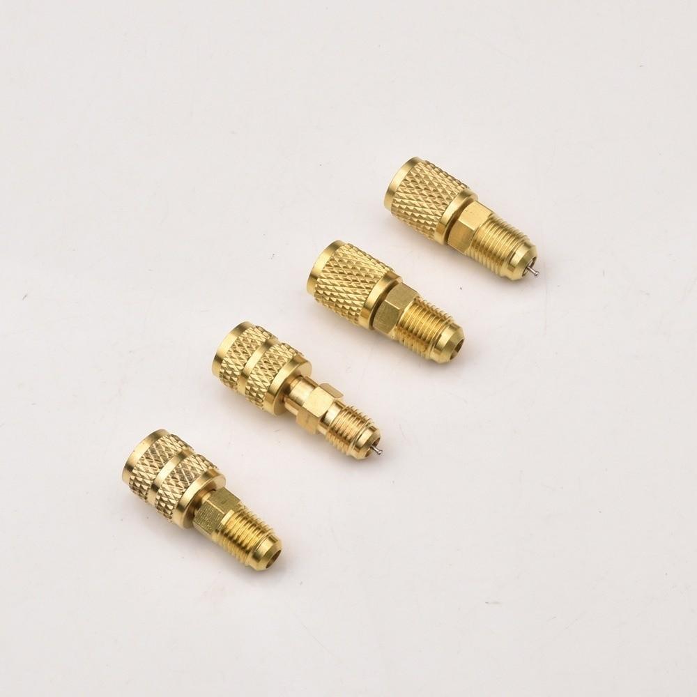Flare Fitting Refrigerant Charging Adapter Service Port Adapter for Refrigerant R22/R410A