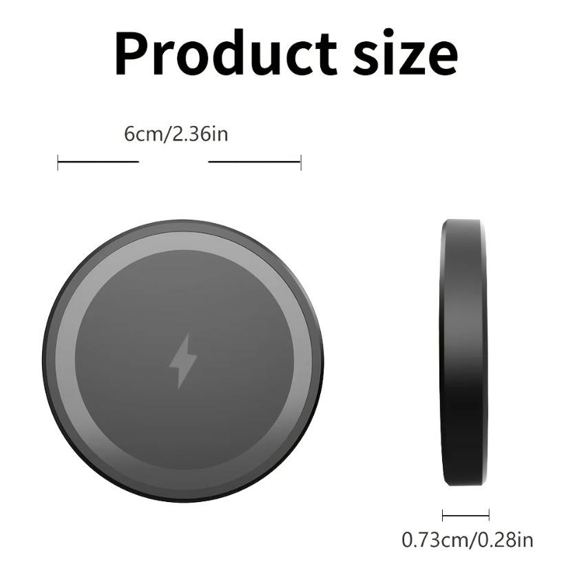 Мини-магнитная беспроводная зарядная площадка для Magsafe iPhone 17 16 15 14 13 Pro Max Samsung Светодиодный магнит Быстрая зарядка Подставка для телефона