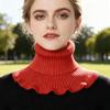Fake Collar Scarf Detachable High Collar Solid Color Knitted Turtleneck Scarves Collar Insert Fashion