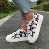 Spring New Sneakers Women's Fashion Print Designer Lace-up Tennis Shoes Casual Walking Comfortable Thick Sole Zapatillas Mujer
