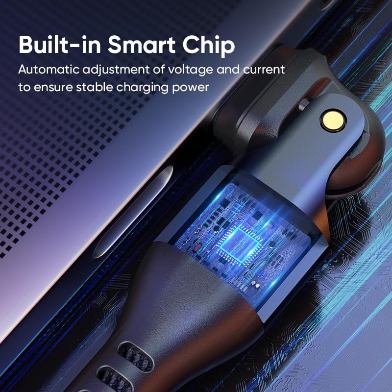 PD240W USB Type C to Rotatable 5A Fast Data Charging Compatible with Android and Other Devices Cable, USB-C USB-C, Right-Angled, 180° [1M + 1.8M],