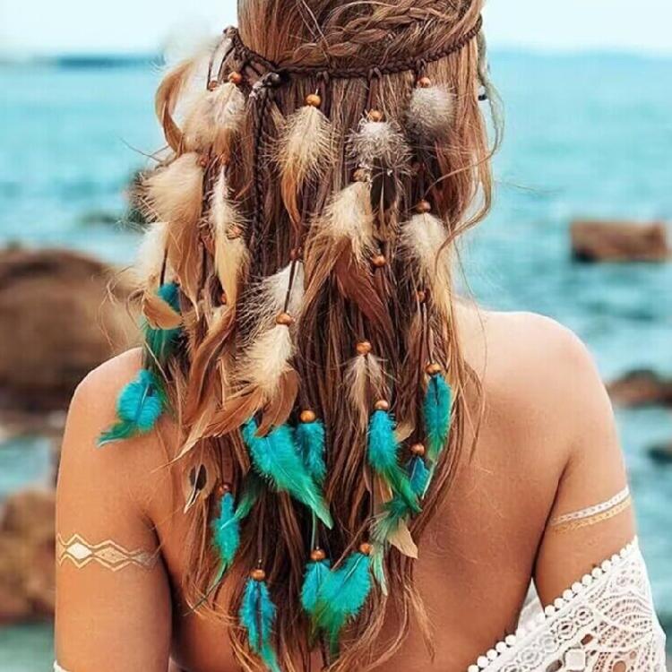Elegant Feather Hair Accessory For Women Unique Hairpieces Cosplay Headwear For Long Short Curly Or Straight Hair