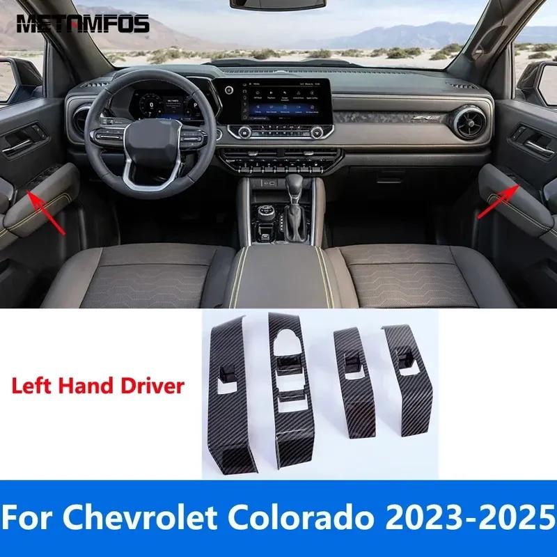 Accessories For Chevrolet Colorado 2024 2025 Carbon Fiber Door Bowl Gear Shift Box Trim Window Lift Switch Cover Cup Frame